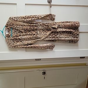 Frame Denim Animal Print Midi Dress